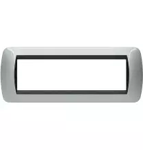 Placca Bticino Living International 7 Posti Alluminio L4807AL