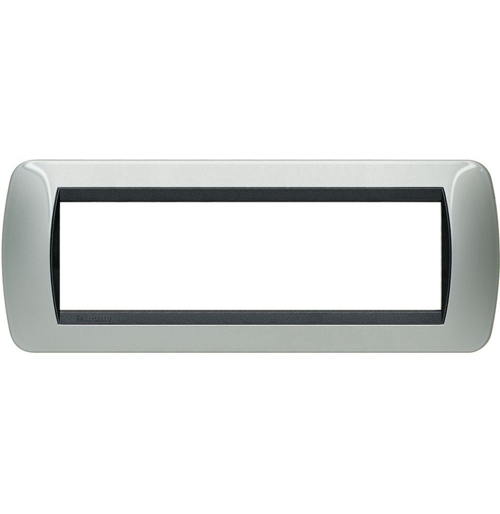 Placca Bticino Living International 7 Posti Alluminio L4807AL
