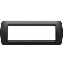 Placca Bticino Living International 7 Posti Grafite Nero L4807GFN