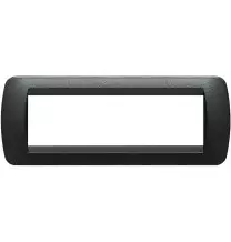 Placca Bticino Living International 7 Posti Grafite Nero L4807GFN