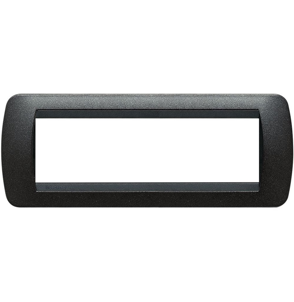 Placca Bticino Living International 7 Posti Grafite Nero L4807GFN
