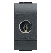 Interruttore a chiave bipolare Bticino Living 16A Antracite L4012