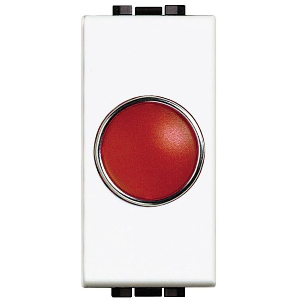 Spia da incasso rossa per serie Bticino Light N4371R