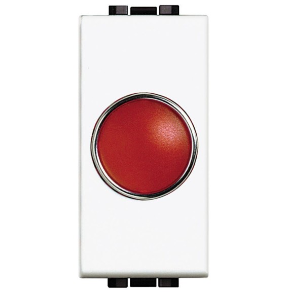 Spia da incasso rossa per serie Bticino Light N4371R