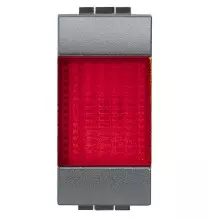 Spia da incasso rossa per serie Bticino Living International L4371R