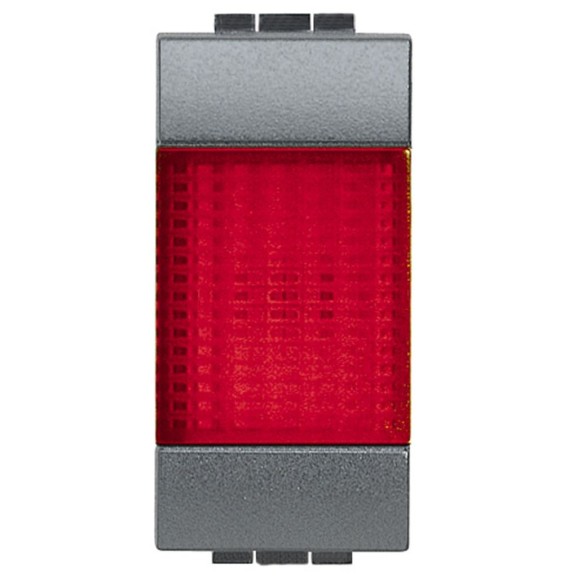 Spia da incasso rossa per serie Bticino Living International L4371R