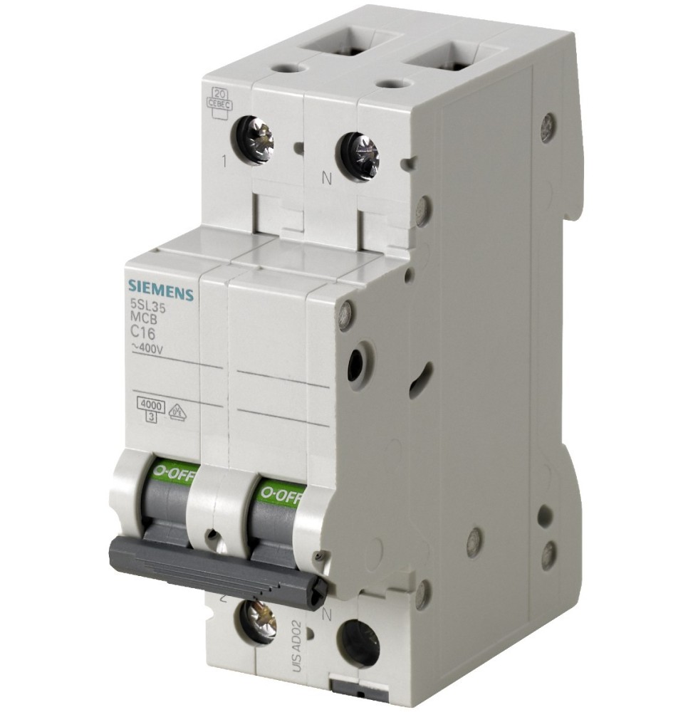Interruttore Magnetotermico 16A 1P+N Siemens 5SL35167