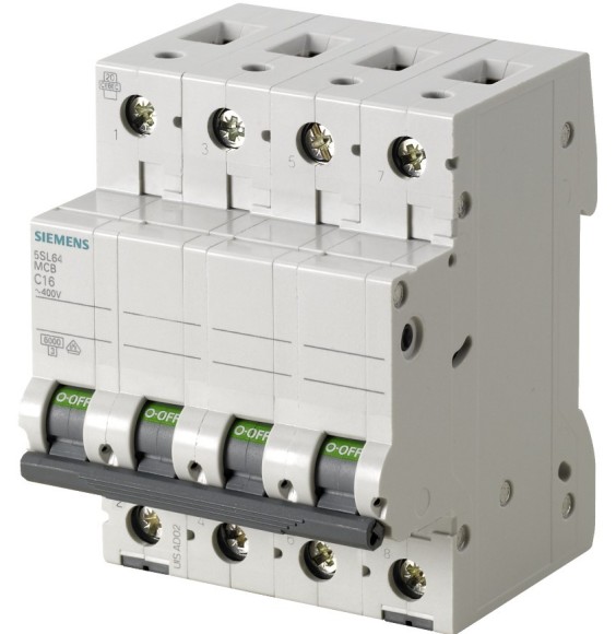 Interruttore Magnetotermico 6 A Quadripolare Siemens 5SL64067BB