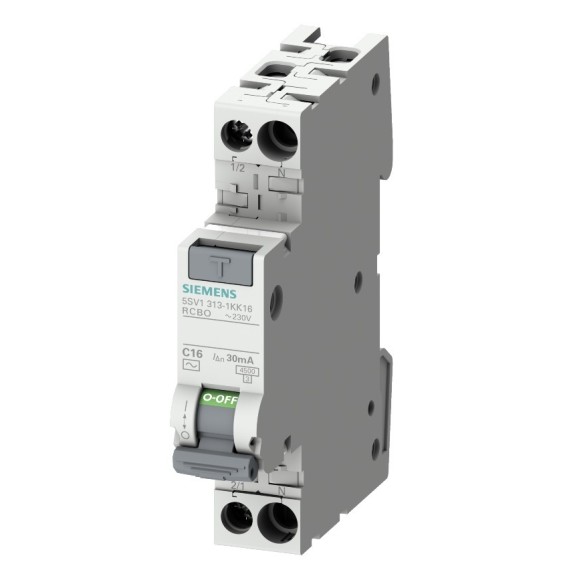 Magnetotermico Differenziale 6A 1 Modulo 0,03 1P+N Siemens 5SV13131KK06