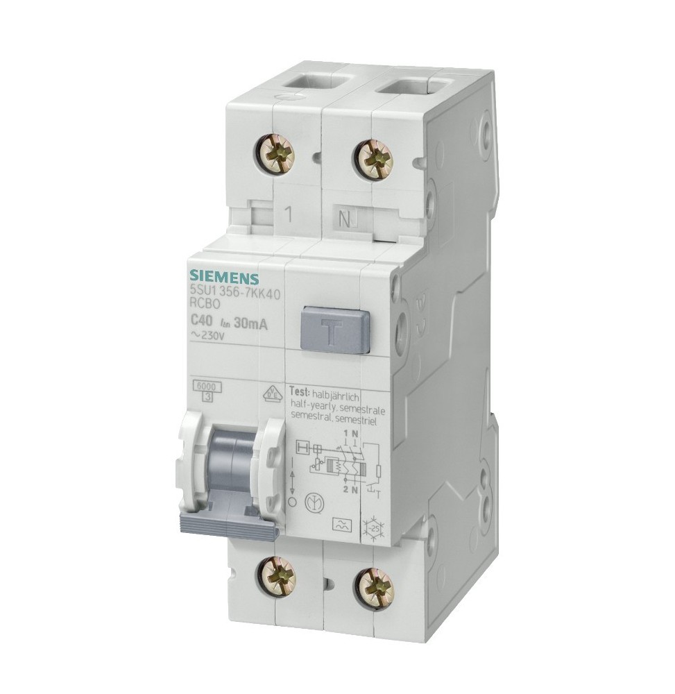 Magnetotermico Differenziale 16A Tipo A 4,5kA 0,03 Siemens 5SU13537KK16