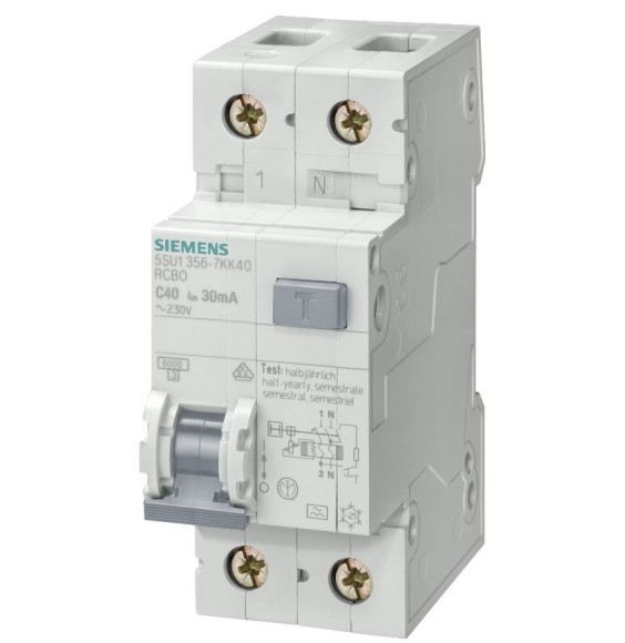 Magnetotermico Differenziale 16A Tipo A 4,5kA 0,03 Siemens 5SU13537KK16