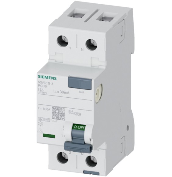 Differenziale Bipolare Puro 25A 0,03 Tipo F Siemens 5SV33123