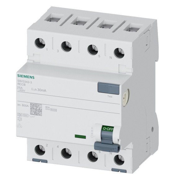Differenziale Quadriplare Puro 40A 0,03 Tipo F Siemens 5SV33443