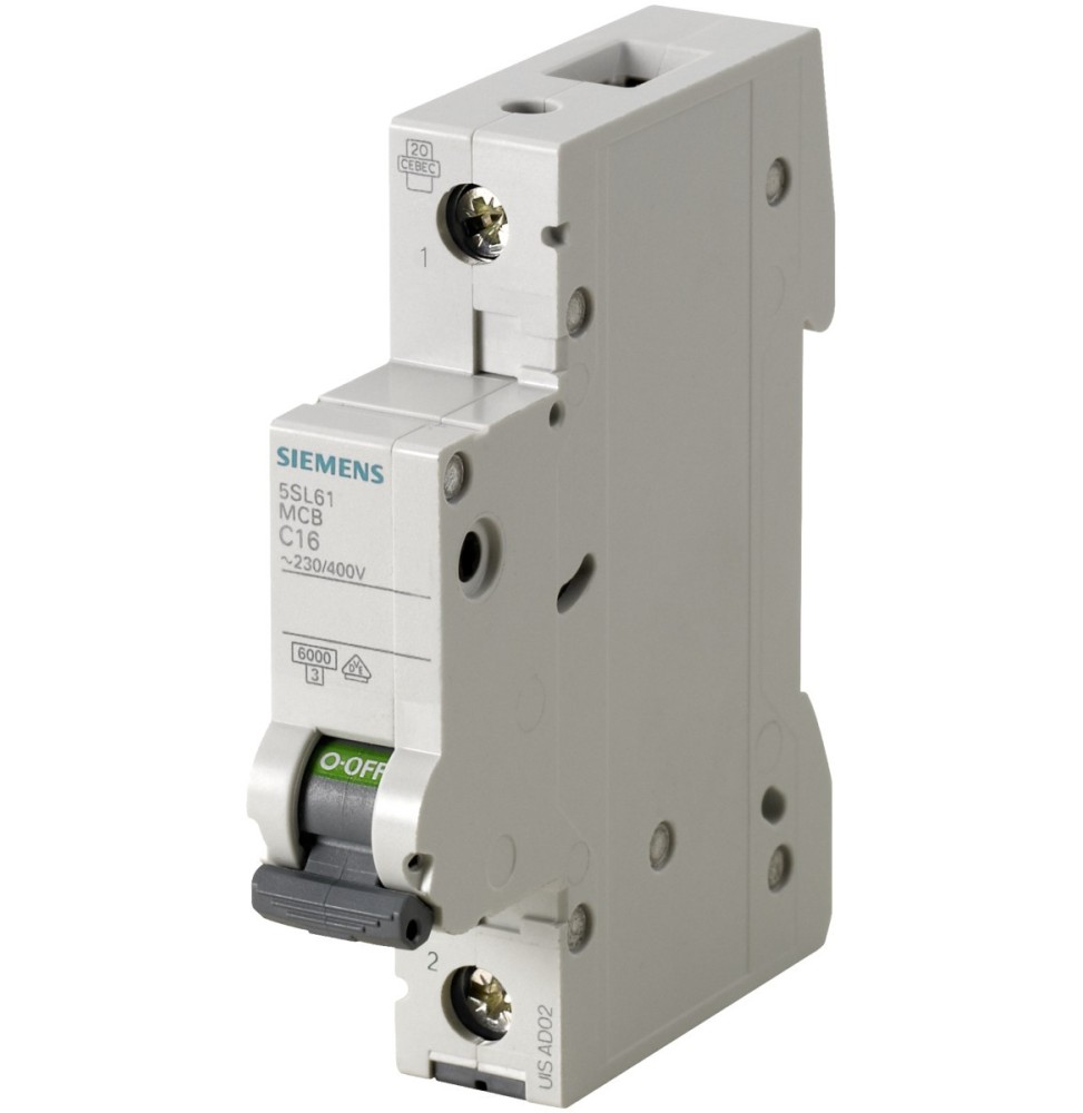 Interruttore Magnetotermico 16A 6kA 1P Siemens 5SL61167BB