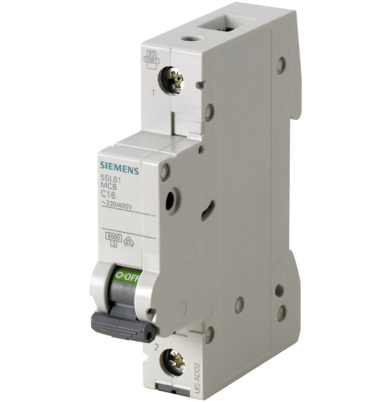 Interruttore Magnetotermico 16A 6kA 1P Siemens 5SL61167BB