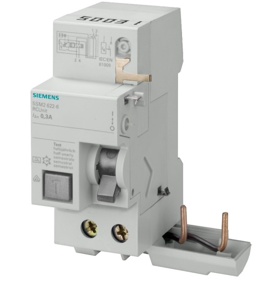 Blocco differenziale Bipolare 40A 0,03A Tipo AC per 5SL.. Siemens 5SM23230