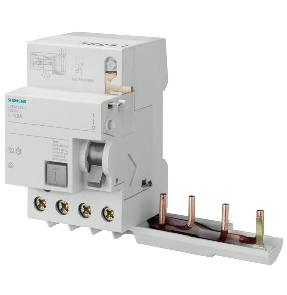 Blocco differenziale Quadripolare  40A 0,3A Tipo AC per 5SL.. Siemens 5SM26430