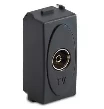 Presa TV 9.5mm passante - terminale attacco maschio grigia Master Modo 31255