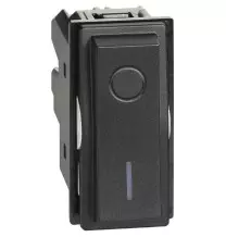 Interruttore Bipolare 16A 0- 1 Living Now Bticino Nero KG4002