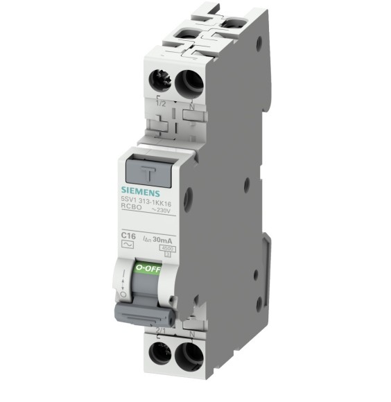 Magnetotermico Differenziale 6A Tipo A 0,03 1P+N Siemens 5SV13137KK06