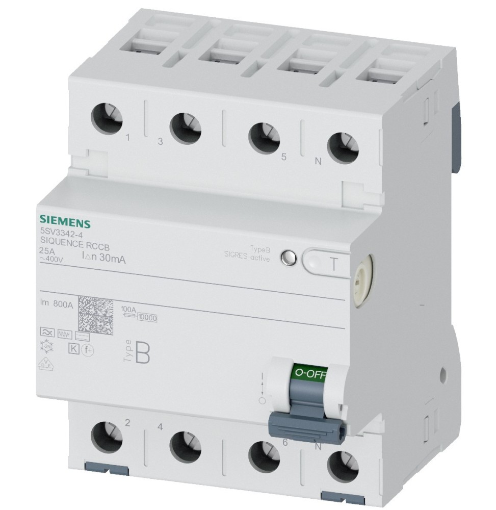 Differenziale Quadripolare Puro con breve ritardo 25A Tipo B Siemens 5SV33424