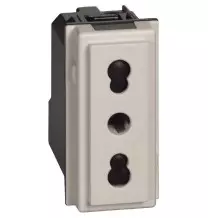 Presa elettrica Living Now Bipasso 16 A colore sabbia Bticino KM4180