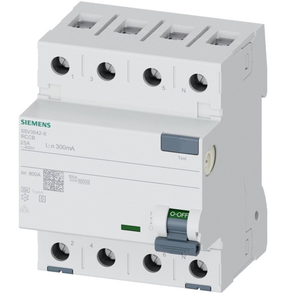 Differenziale Quadripolare Puro 0,3 40A Tipo AS Siemens 5SV36448