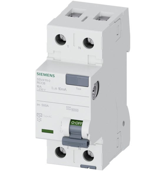 Differenziale Bipolare Puro 16A 0,01 Tipo AC Siemens 5SV41110