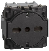Presa elettrica Living Now Trivalente Flat 16A colore nero Bticino KG4140A16F