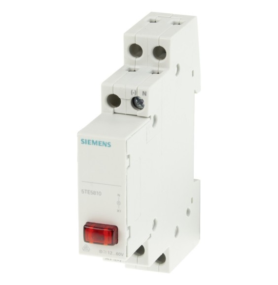 Spia da quadro guida din Rossa 230V 1 Modulo Siemens 5TE5800