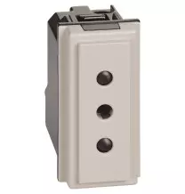 Presa elettrica Living Now 10 A attacco piccolo colore sabbia Bticino KM4113