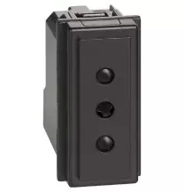 Presa elettrica Living Now 10 A attacco piccolo colore nero Bticino KG4113
