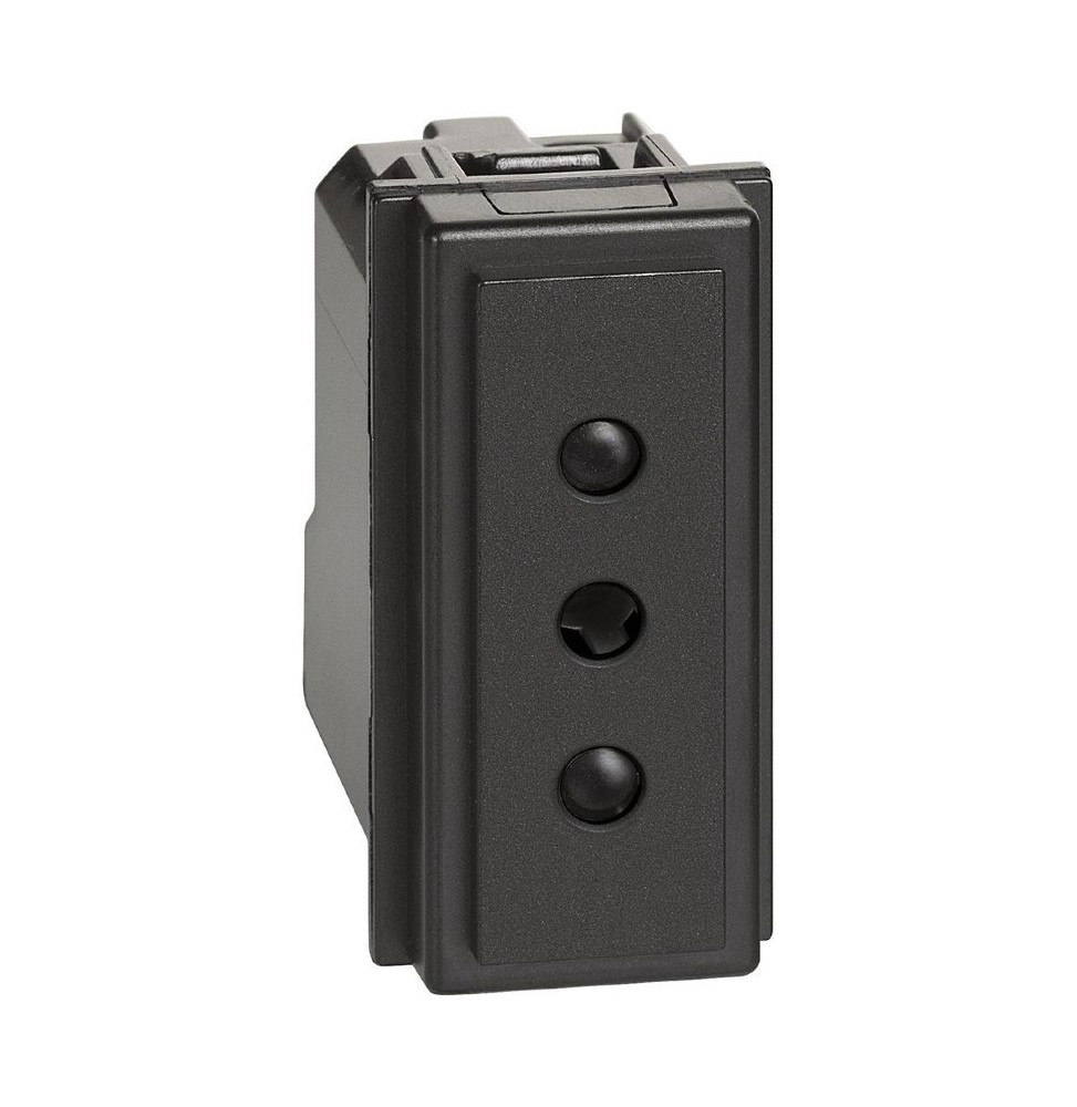 Presa elettrica Living Now 10 A attacco piccolo colore nero Bticino KG4113