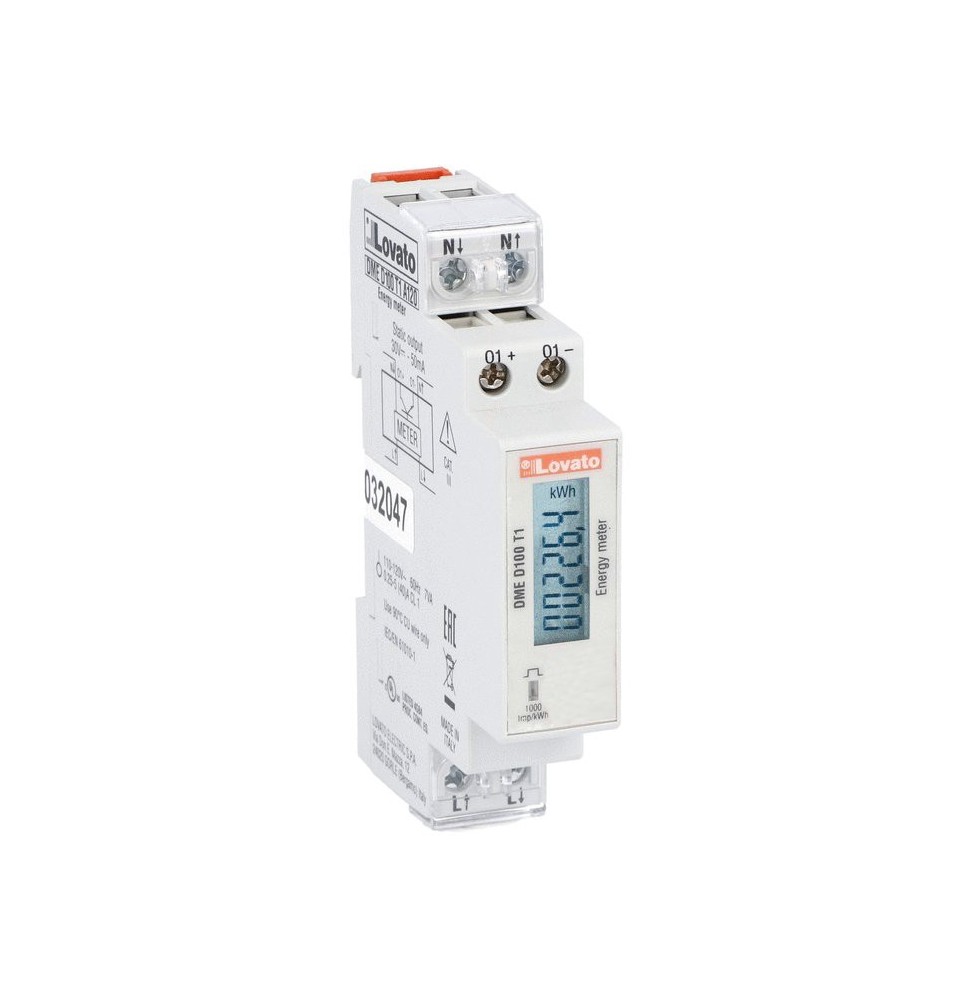 Contatore di energia monofase digitale con display LCD 40A Lovato DMED100T1