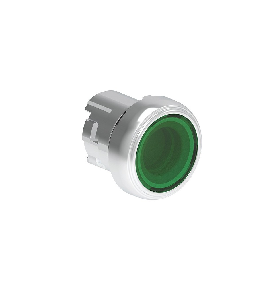 Pulsante ad impulso Verde serie Platinum Foro 22 Illuminabile Lovato LPSBL103