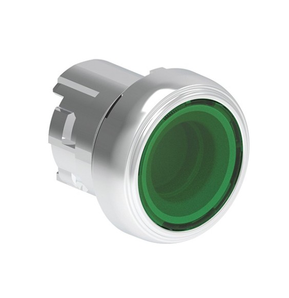 Pulsante ad impulso Verde serie Platinum Foro 22 Illuminabile Lovato LPSBL103