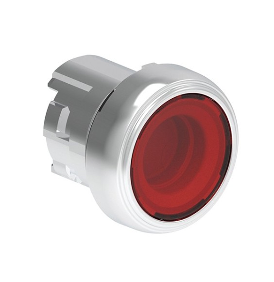 Pulsante ad impulso Rosso serie Platinum Foro 22 Illuminabile Lovato LPSBL104