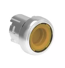 Pulsante ad impulso Giallo serie Platinum Foro 22 Illuminabile Lovato LPSBL105