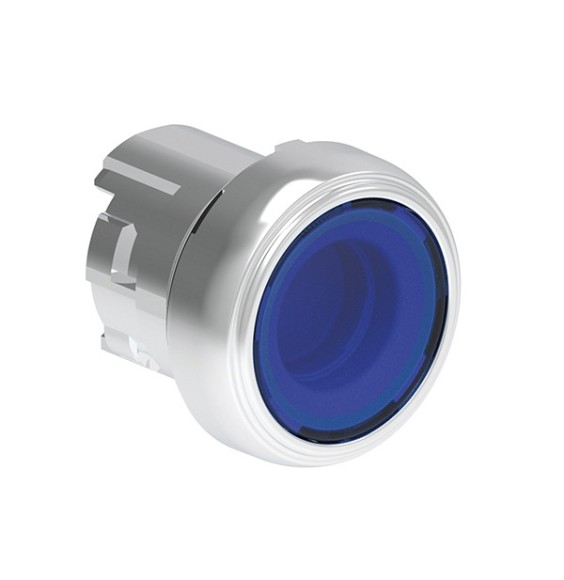 Pulsante ad impulso Blu serie Platinum Foro 22 Illuminabile Lovato LPSBL106