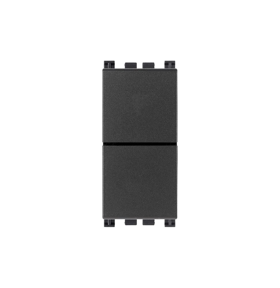 Doppio pulsante non illuminabile 10A Vimar Arke' Grigio 19066