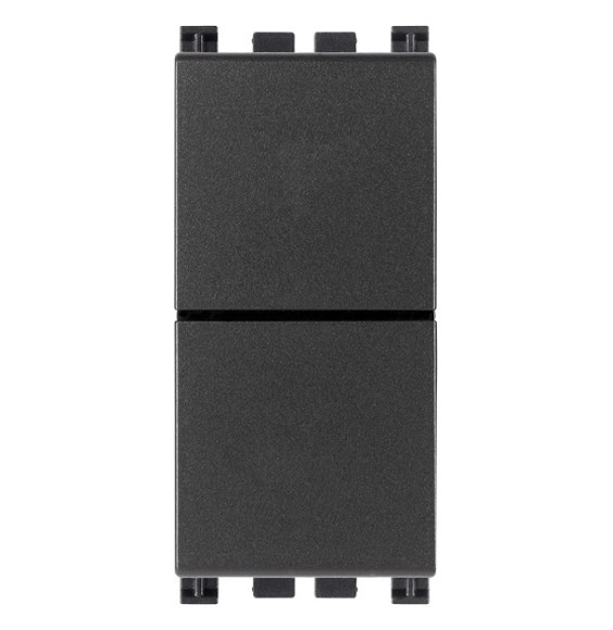 Doppio pulsante non illuminabile 10A Vimar Arke' Grigio 19066