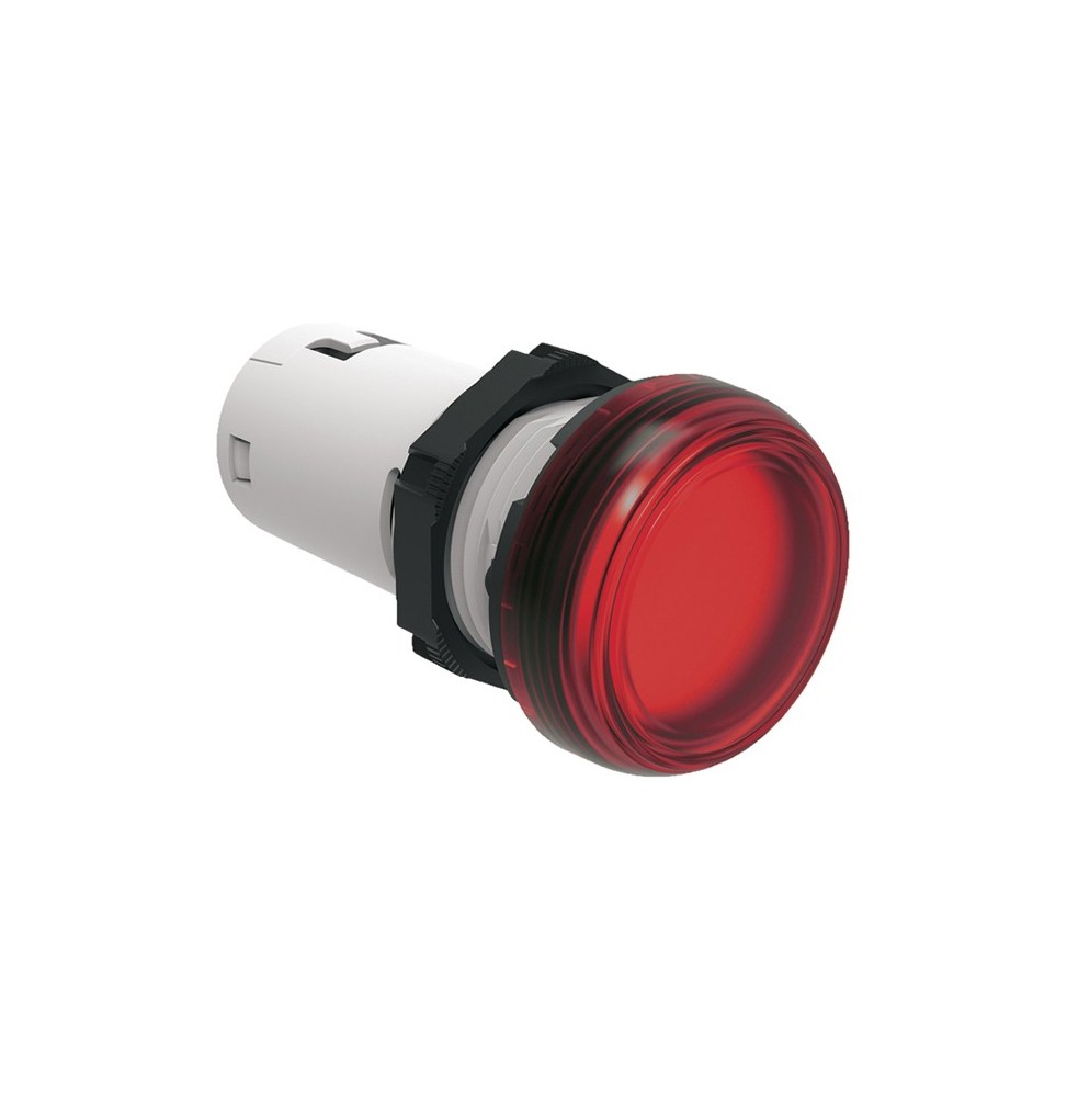 Spia da incasso a led Rossa Luce fissa 24V ACDC foro 22 Lovato LPMLB4