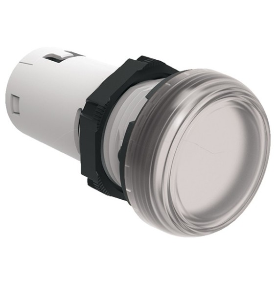 Spia da incasso a led Bianca Luce fissa 24V ACDC foro 22 Lovato LPMLB7