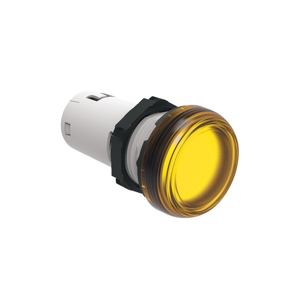 Spia da incasso a led Giallo Luce fissa 24V ACDC foro 22 Lovato LPMLB5