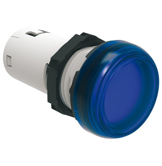 Spia da incasso a led Blu Luce fissa 24V ACDC foro 22 Lovato LPMLB6
