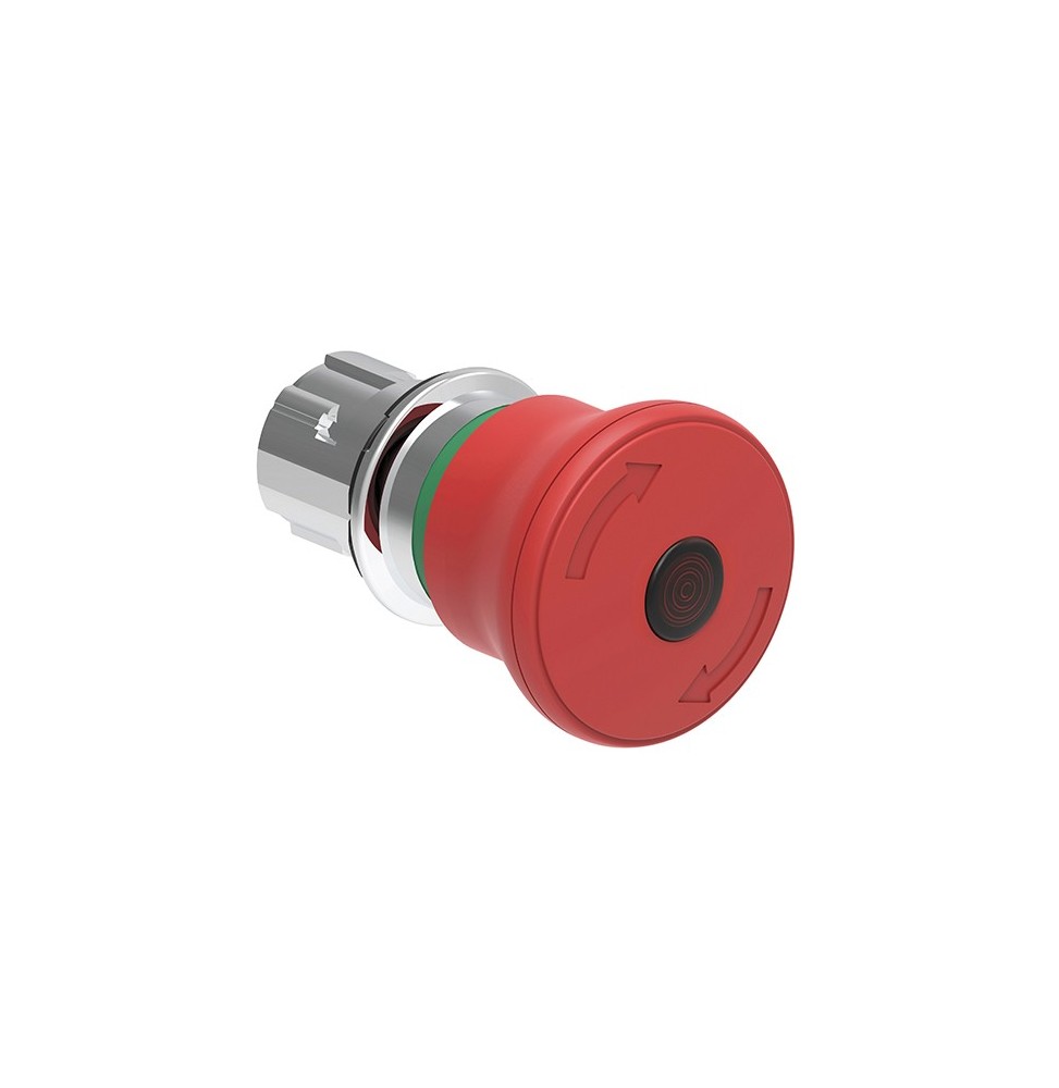 Pulsante a fungo illuminabile sgancio a rotazione Foro 22 Lovato LPSBL6644