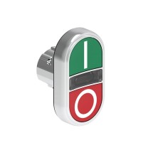 Doppio Pulsante illuminabile Serie Platinum verde e rosso Lovato LPSBL7123