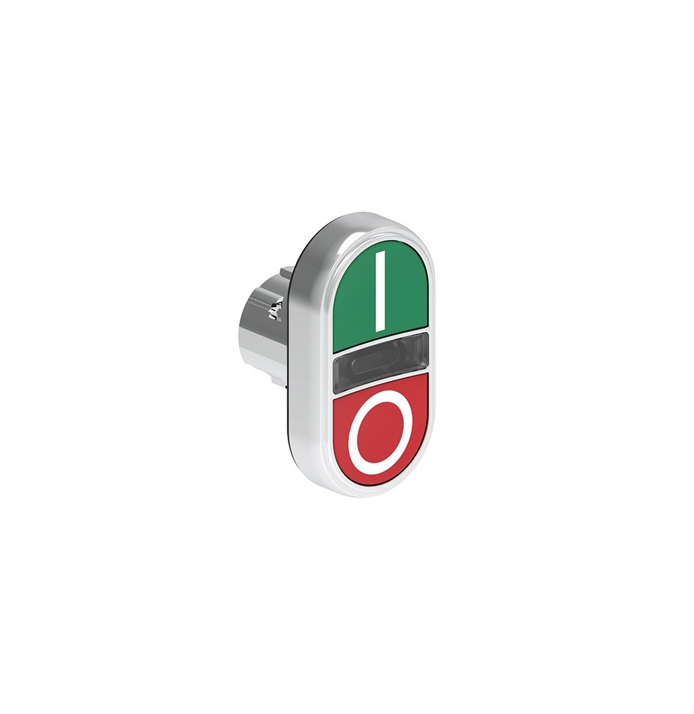 Doppio Pulsante illuminabile Serie Platinum verde e rosso Lovato LPSBL7123
