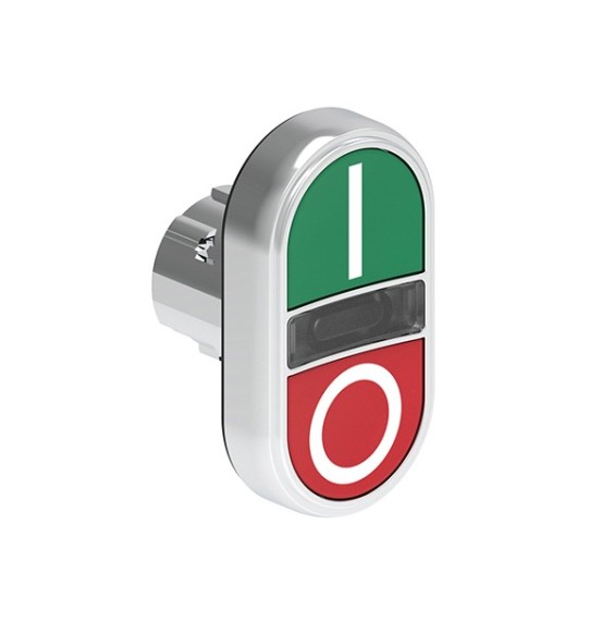 Doppio Pulsante illuminabile Serie Platinum verde e rosso Lovato LPSBL7123