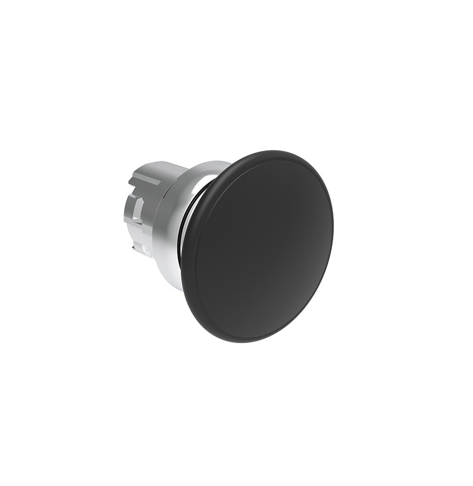Pulsante a fungo nero illuminabile diametro 40 Foro 22 Lovato LPSB6142